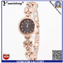 Yxl-807 China Factory Sunflower Shaped Case Fashion Thin Lady Wristwatch